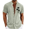 thumbnail image 2 of Prix Réduit! Aqestyerly Haut Grande Taille pour Femmes en Solde, Chemise Décontractée Mode Homme Col Rabattu Imprimé Manches Courtes Boutons Blouse, 2 of 6