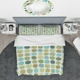 thumbnail image 3 of Designart 'geometric Green Circle I' Geometric Duvet Cover Set, 3 of 4