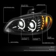 thumbnail image 4 of DNA Motoring For 03-19 Freightliner M2 106 112 Full LED DRL Halo Projector Headlight Lamps Pair Black, 4 of 11