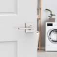 thumbnail image 2 of Casey Interior Passage Door Handle, Lever for Closet and Hallway Doors, Reversible Non-Locking Handle Lever, Satin Nickel, with Microban Protection (Pack of 10), 2 of 7
