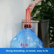 HygiCare Recycling Trash Bags, 13 Gallon, 200 Count, Unscented, Super Strong, Leakproof, Translucent Blue