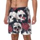 thumbnail image 1 of Balery Gothic Skulls And Roses Bañador para hombre, shorts de playa de secado rápido con entrepierna y forro de compresión-Large, 1 of 6