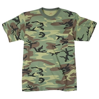 T-shirt Camouflage Militaire Jaune Homme - 100% Coton, Manches Courtes, Col Rond - Neuf Avec étiquettes, Unisexe