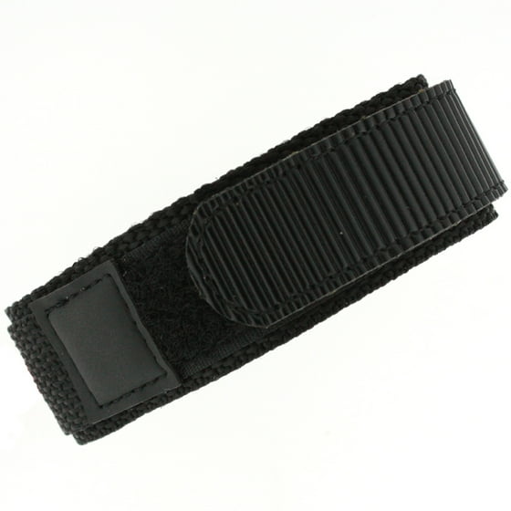 Tech Swiss Watch Band Nylon One Piece Wrap Sport Strap Black