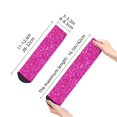 thumbnail image 2 of Uemuo Rose Red Glitter Printed Crew Socks, Moisture-Wicking Socks, Athletic Socks for Men Breathable Cushion Socks Casual Sport Socks for Running Traveling, 2 of 6