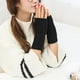 thumbnail image 3 of 2 pares de guantes de invierno cálidos de punto sin dedos para mujer, calentadores de brazos con orificios para los pulgares y tejidos a mano, 3 of 5