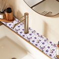 thumbnail image 2 of Yayeee Faucet Mat for Kitchen Sink 14.7" Diatomite Long Splash Guard Pad, Purple Halloween Gooses, 2 of 7