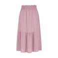 thumbnail image 5 of Mgmyaa Long Skirts for Women Drawstring High Waist A Line Skirt Casual Flowy Tiered Skirt with Pockets Summer Boho Maxi Beach Skirt, 5 of 8