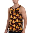 thumbnail image 2 of Fotbe Cartoon Pizza Pattern Men's Quick Dry Workout Tank Top Gym Muscle Tee Fitness Bodybuilding Sleeveless T Shirt Breathable Workout Shirt-Medium, 2 of 9