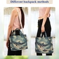 thumbnail image 4 of FORMRS Womens Corduroy Tote Bag Crossbody Shoulder Handbag with Pocket, Beige Floating Whale, 4 of 7
