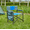Blue-Steel-1pcs, variant on Eyisean 24.2" 2-Piece Padded Folding Outdoor Chair with Side Table & Storage Pocket, Portable Durable Picnic Chair with Aluminum & Oxford, Oversized Foldable Directors Chairs for Camping, Fishing