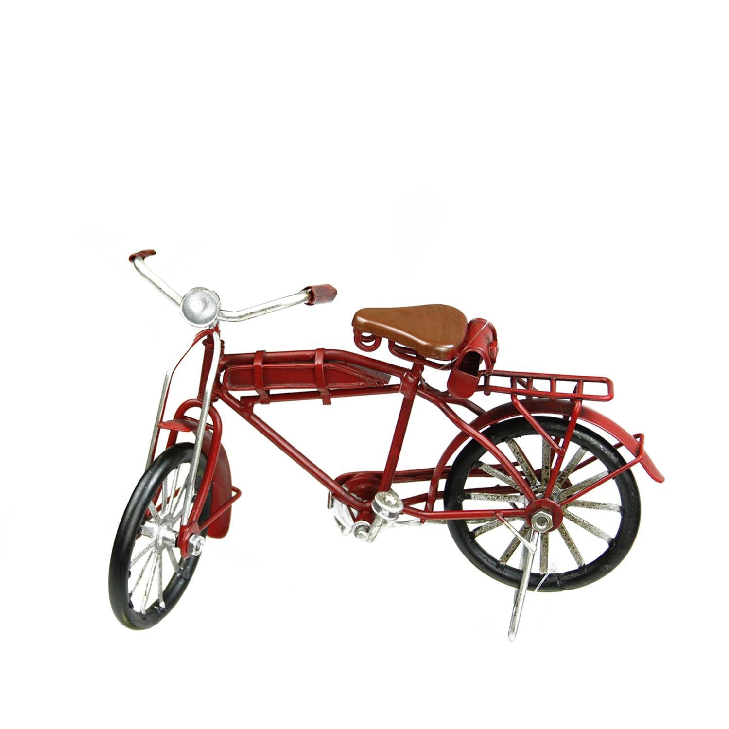 GALLERIE II METAL CRAFT 6.75" VINTAGE RED BIKE BICYCLE CHRISTMAS ORNAMENT 
