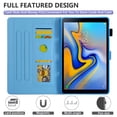 thumbnail image 6 of Folio Case for 2021 Samsung Galaxy Tab A8 10.5" (SM-X200 /SM-X205) - Flip Lightweight Wallet Case with Stand /Card Holders, Protective Leather Fold Stand Cute Cover (Rose Blue Butterfly), 6 of 6