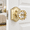 Champagne Crystal and Gold Finish-Privacy, variant on Purple Crystal and Black Finish Dummy 2 Pack Door Knobs for Closet Bifold Hallway Doors