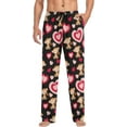 thumbnail image 3 of Top-kevin Multi- Valentines Monkey Men's Pajama Pants Pjs Bottoms with Pockets Sleep Lounge Pants for Men, 3 of 13
