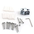 thumbnail image 5 of Suodoka 6-Piece Wall-Mounted Bathroom Accessory Set: Towel Rack, Toothbrush Holder, Soap Dish, Paper Holder, Frosted Glass Tumbler, 5 of 5