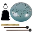 thumbnail image 3 of 6 pulgadas 8 notas Tambor de lengua de acero con bolsas de bolsas Rain CheMe Rain Rain Drum Instrumento para entretenimiento Meditación de yoga Zen Regalos, 3 of 9
