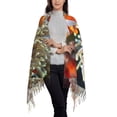 thumbnail image 3 of Cauagu Cute Anemone Fish Print Women Wrap Shawl tassels Scarves Retro Scarf 77.6"X28.3", 3 of 8