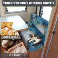 thumbnail image 6 of SCRAWLGOD Marble Print RV Dinette Cushions Covers Elastic Washable RV Dinette Booth Seat Slipcover Universal 2 Piece Set Camper Car Booth Cushion Cover, 6 of 8