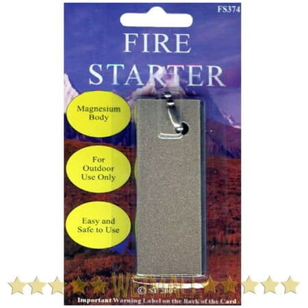 SE FS374 All-Weather Emergency 2-IN-1 Fire Starter & Magnesium Fuel Bar (Everything you need to start a (Best Way To Start A Fire)