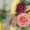 thumbnail image 6 of RZDLIZJ 25pcs Pink Fake Roses with Stems for DIY Wedding Bouquets Bridal Shower Centerpieces Floral Arrangements Party Home Decor,Dyeing Rose Simulation Flowers 25 Gradual Purple Red (Dyeing), 6 of 8