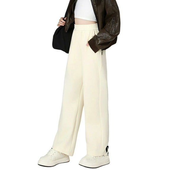 Kids Sweatpants High Waist Straight Leg Athletic Pants with Pockets Boys Joggers Size 4-5 Years