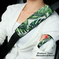 thumbnail image 4 of WYYP Palm Leaves Tropical Print Car Seat Belt Cover - Protect Your Neck and Shoulder from Seat Belt Rubbing - Car Interior Accessories 2Pcs, 4 of 6