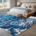 thumbnail image 4 of Ocean Blue Octopus Area Rugs 6'x9', Washable Small Throw Rugs for Kitchen Dining room, Nautical Castle Coastal Lighthouse Indoor Outdoor Rug Non-Slip Low Pile Carpet Runner Reversible Floor Mats, 4 of 8