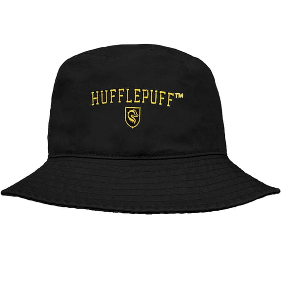 Harry Potter Hufflepuff Arch Officially Licensed Bucket Hat Unisex for Men & Women, Black