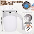 thumbnail image 2 of 2026NEW  Automatic Magnetic Stirring Coffee Mug, Magnetic Stirring Cup Rotating Home Office Travel Mixing Cups,Stainless Steel Self Mixing Mug for Coffee/Milk/Tea/Hot Chocolat (1-White-Battery), 2 of 12