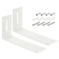 thumbnail image 1 of Unique Bargains Attaches d'Angle en L, 2 Pcs 180x50x90 mm en Acier Inoxydable, Code d'Angle Réglable à 90 Degrés pour la Réparation de Meubles (Blanc), 1 of 7
