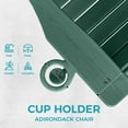 thumbnail image 4 of Ciokea Wood Adirondack Chair Folding Outdoor Patio Chairs Fire Pit with Cup Holder Pool Porch Garden Green, 4 of 9