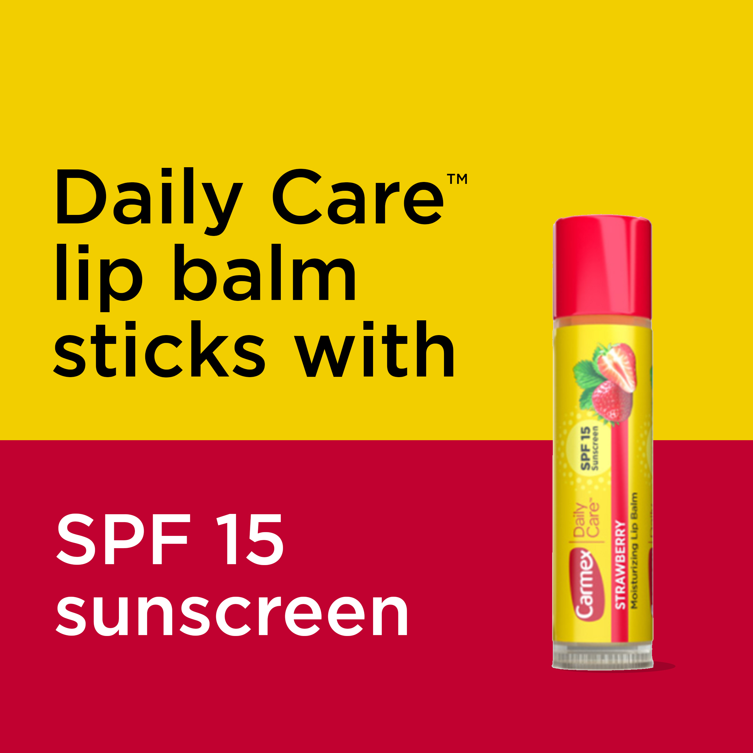 Carmex Daily Care Moisturizing Lip Balm Sticks, SPF 15, Multi-Flavor Lip Balm, 3 Count (1 Pack of 3) - image 5 of 12