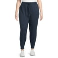 Athletic Works Women's Plus Size Jogger Pants with Pockets, 2Pack