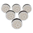 thumbnail image 1 of IBA Indianbeautifulart White Engraved Knobs Wooden Cupboard Door Knobs Pull Handle Pack of 10, 1 of 3