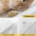 thumbnail image 4 of No Hook Shower Curtains with Snap-in Liner Set, Funny Bunny Waterproof Hotel Style Bathroom Shower Curtain, Cute Art Fun Lovely Animals on Toilets Breathable Mesh Top Window Bath Curtains 60''x72'', 4 of 9