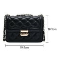 thumbnail image 2 of Women Genuine Leather Shoulder Bag Ladies Fashion Clutch Purses Quilted Crossbody,black,black，G146476, 2 of 7