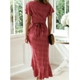 thumbnail image 5 of Bohemian Midi Wrap Dress, 5 of 21