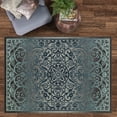 thumbnail image 5 of Maples Rugs - A - Pelham Medallion Non Slip Indoor Area Rugs, 5' x 7', Charcoal/Blue, 5 of 5