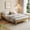 Natural wood color, variant on Sturdy 14 Inch Queen Wooden Platform Bed Frame - Metal & Wood Slat Support, Noise-Free, Easy Assembly, No Box Spring Needed, Large Under Bed Storage - Red Walnut