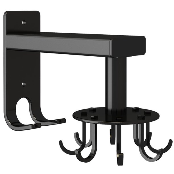 Organizador giratorio multifuncional para utensilios de cocina, ganchos para utensilios que ahorran espacio para baño, pasillo, balcón (8 ganchos)