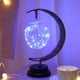 thumbnail image 5 of Lámpara decorativa LED en forma de luna y estrellas con base de hierro, ideal para regalos infantiles y decoración estilo ins. Incluye control remoto y opciones de carga USB o baterías. Disponible en, 5 of 7