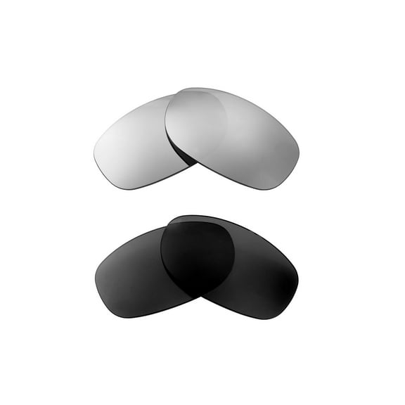 Walleva Polarized Titanium   Black Replacement Lenses For Maui Jim Kipahulu