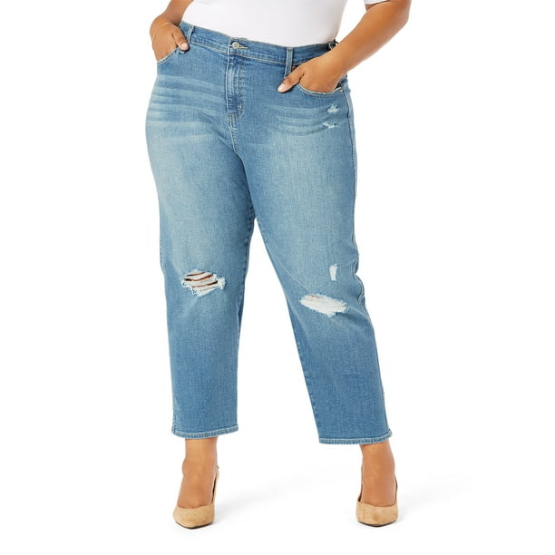 Signature by Levi Strauss & Co.™ Women's Plus Size Heritage High Rise  Straight Jeans 