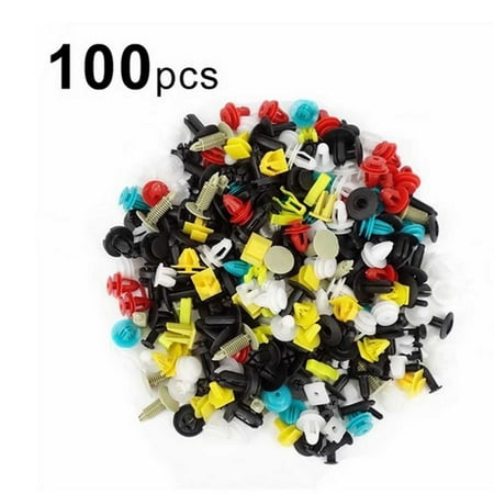 

100Pcs Plastic Car Body Thumbtacks Rivet Fasteners Decorative Molding Clips