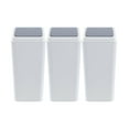 3 Packs 4.5 Gallon Plastic Trash Can with Swing Top Lid, Waste Bin for