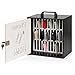 thumbnail image 3 of Lzttyee Cell Phone Holder Classroom 33 Slots Wooden Cell Phone Storage Cabinet Pocket Chart with Handle and Security Lock for Classroom Office (33 Grid Cabinet Black), 3 of 4