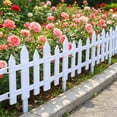 thumbnail image 1 of Valla de jardín, borde de estacas para céspedes, parterres de flores, vallas decorativas de plástico para jardinería exterior en paquetes de 2, instalación modular sencilla, 1 of 6