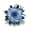 Light blue, variant on Pretty Flower Crystal Chunk Charm Snap Button Fit 18mm Snap Jewelry Gift 5pcs-5pcs mixed