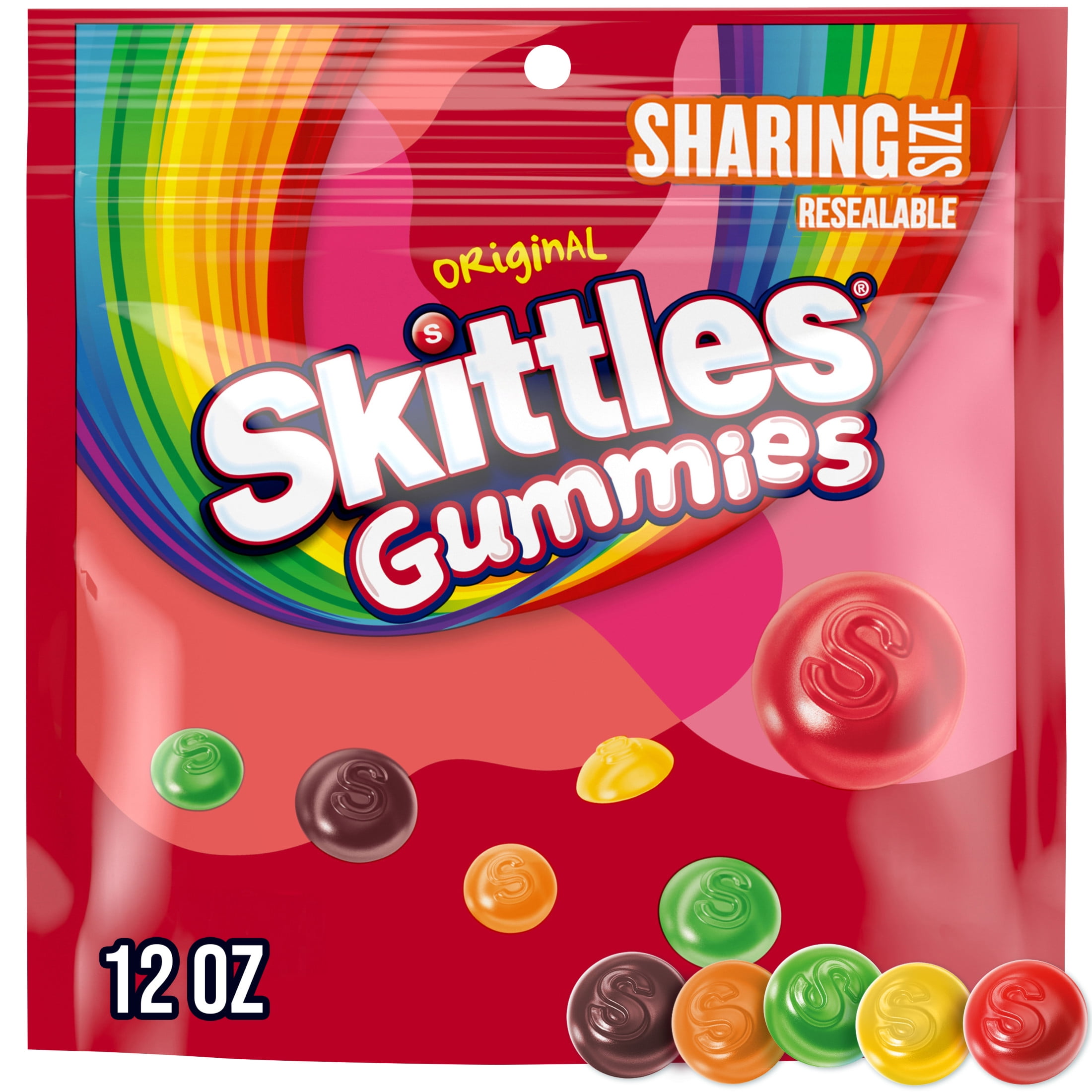 (3 pack) SKITTLES Gummies Original Gummy Candy, Sharing Size, 12 oz